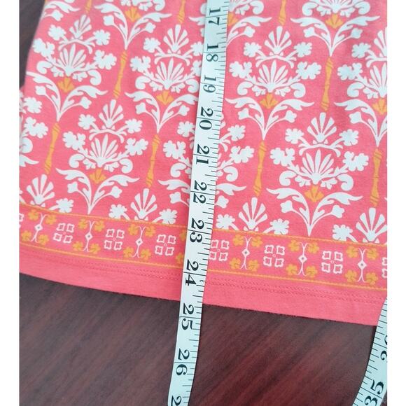 Talbots The Talbots Tee Women's Sz XP Orange White V Neck Short Sleeve Soft Knit - Picture 10 of 11